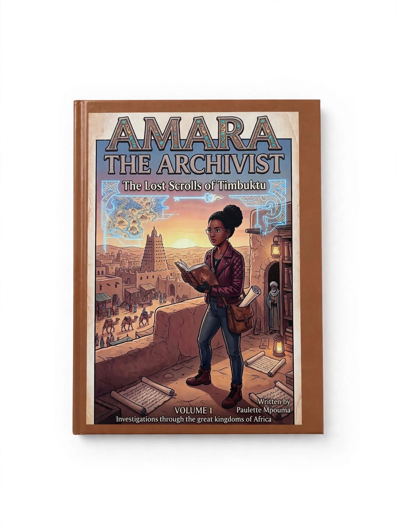 Cover of Amara the Archivist: The Lost Scrolls of Timbuktu, Volume 1, written by Paulette Mpouma